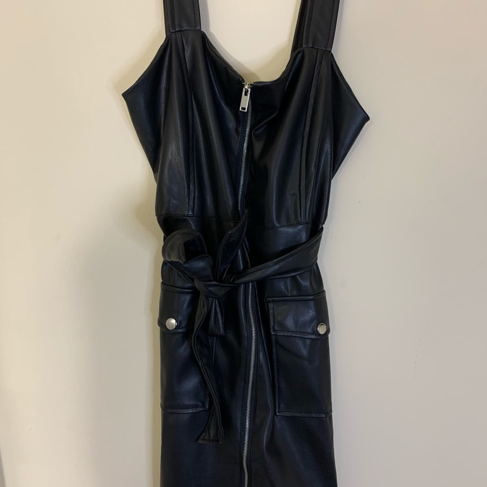 Love Tree Pleather Dress Size Medium - Picture 4 of 7
